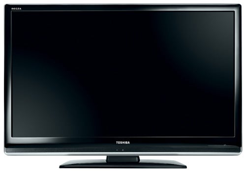 Toshiba Regza 32XV505DB 32-inch LCD TV front view.Toshiba Regza 32-inch LCD television front view.