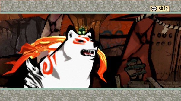 Screenshot from Okami game on Wii featuring the character Amaterasu.Screenshot of Okami game on Wii featuring the character Amaterasu.