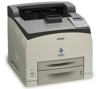 Epson Aculaser M4000N Mono-Laser Printer on a white background.