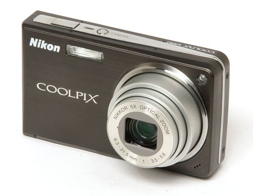 Nikon CoolPix S550 camera on white background.