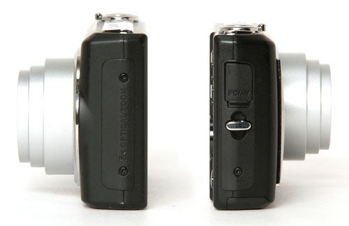 Side-by-side comparison of Pentax Optio V20 cameras.
