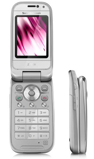Sony Ericsson Z750i flip phone front and side view.Sony Ericsson Z750i flip phone, front and side view.
