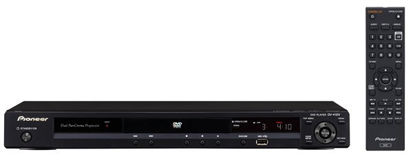 Pioneer DV-410V DVD player with remote controlPioneer DV-410V DVD player with remote control.