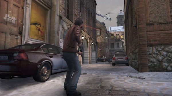 Screenshot of The Bourne Conspiracy video game gameplay.