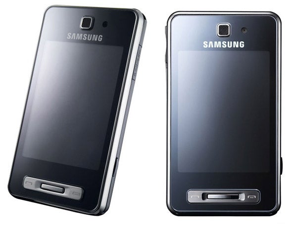Samsung Tocco F480 phone in two angles.Samsung Tocco F480 phone displayed in two angles.