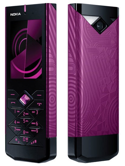 Nokia 7900 Crystal Prism phone with geometric patterns.