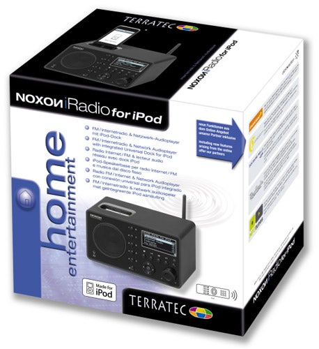 Terratec NOXON iRadio for iPod packaging box.Terratec NOXON iRadio for iPod product packaging box.