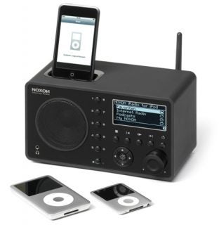 Terratec NOXON iRadio with iPod dock and two iPods.