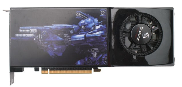 Nvidia GeForce GTX 260 graphics card with cooling fan.NVIDIA GeForce GTX 260 graphics card with a cooling fan.