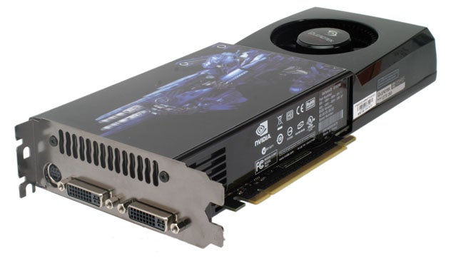 NVIDIA GeForce GTX 260 graphics card with dual DVI ports.nVidia GeForce GTX 260 graphics card with connectors.