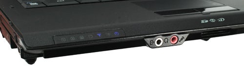 Side view of Samsung Q45 HSDPA Notebook with ports visible.