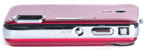 Side view of a General Electric G2 digital camera.