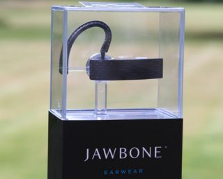 Jawbone Noise Assassin Bluetooth Headset on display stand.