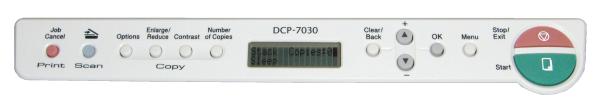 Control panel of Brother DCP-7030 Laser MFP.