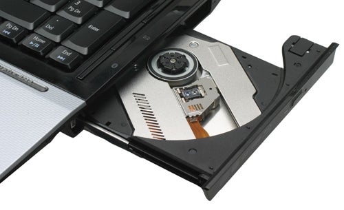 Acer Aspire 8920G laptop with open Blu-ray drive.
