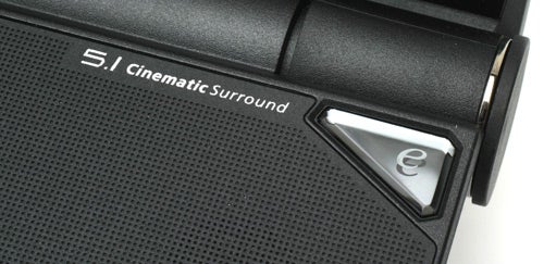 Close-up of Acer Aspire 8920G laptop with 5.1 cinematic surround label.