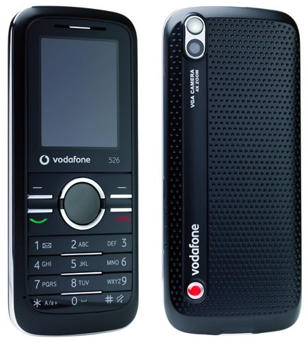 Vodafone 526 mobile phone front and back view.