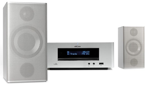 Arcam Solo Mini audio system with two speakers.Arcam Solo Mini audio system with speakers.