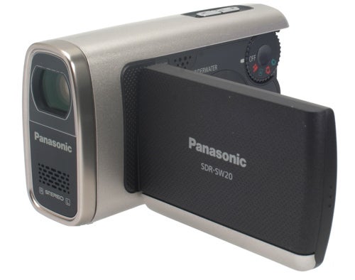 Panasonic SDR-SW20 Waterproof Camcorder on white background