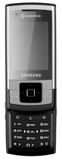 Samsung Steel slider phone on white backgroundSamsung Steel slider phone on white background.