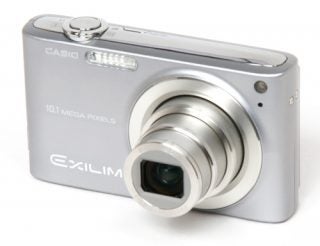 Casio Exilim EX-Z200 digital camera on white background.
