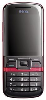 BenQ E72 smartphone with black and red keypad.