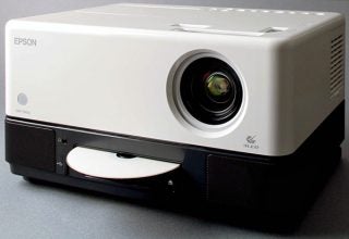 Epson EMP-TWD10 LCD Projector on a table.