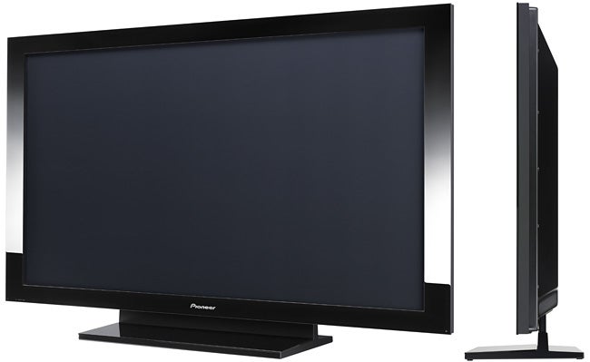 Pioneer Kuro PDP-LX5090 50-inch Plasma TV front and side view.