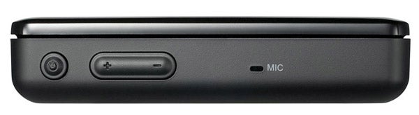 Side view of the iRiver Lplayer with control buttons.Side view of the iRiver Lplayer with buttons and microphone port.