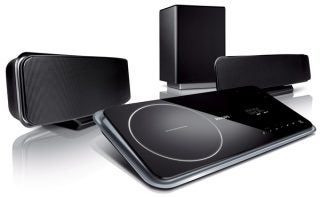 Philips 2.1-Channel Home Cinema System with subwoofer and speakers.