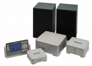 Sonos BU150 Wireless Digital Music System components on display.