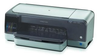 HP OfficeJet Pro K8600 A3+ Inkjet Printer with open tray.