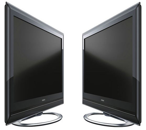 Hitachi UT32MH70 32-inch LCD TVs side by sideHitachi UT32MH70 32-inch LCD TV side-by-side display