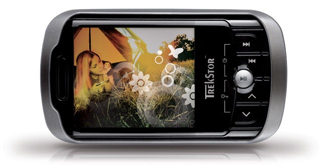 TrekStor i.Beat Motion 1GB MP3 player on white background.