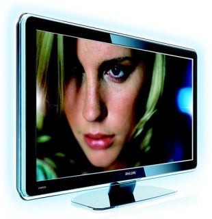 Philips Cineos 42PFL9703D/10 LCD TV displaying high-definition image.
