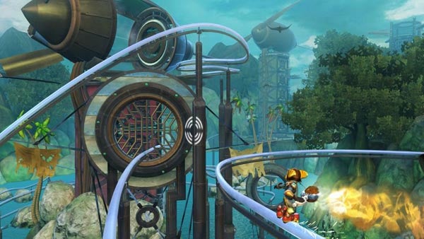 Screenshot of Ratchet and Clank: Quest for Booty gameplay.Screenshot from Ratchet and Clank: Quest for Booty game.