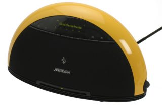 Meridian F80 2.1 Home-Entertainment System in yellow and black.