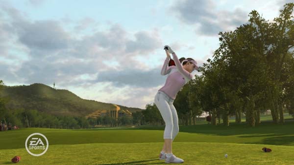 Screenshot from Tiger Woods PGA Tour 09 video game.Screenshot of gameplay from Tiger Woods PGA Tour 09.