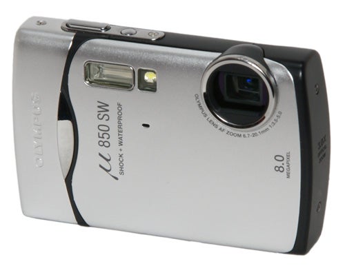 Olympus mju 850 SW digital camera on a neutral background.