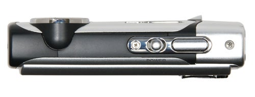 Side view of Olympus mju 850 SW camera.Side view of Olympus mju 850 SW camera showing buttons.