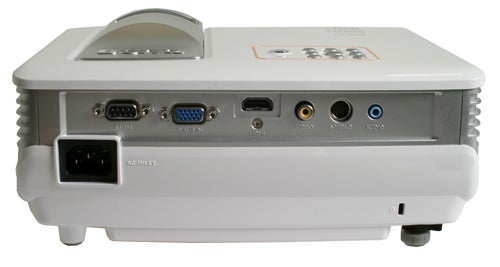 BenQ MP512 ST DLP Projector rear connectivity ports viewBenQ MP512 ST DLP Projector showing ports and connectivity options.