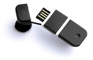 Bluetrek BIZZ Bluetooth headset with built-in USB connector.