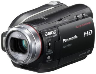 Black Panasonic HDC-HS100 camcorder with Leica lens.