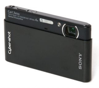 Sony Cyber-shot DSC-T77 compact digital camera.