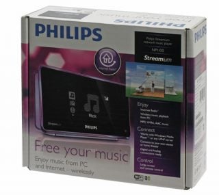 Philips NP1100 Streamium Network Music Player packaging.