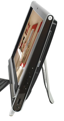 Side view of HP TouchSmart IQ500 All-In-One PC.