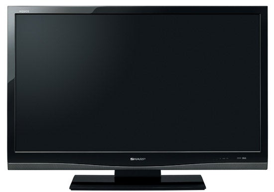 Sharp Aquos LC-46X8E 46-inch LCD television front view.Sharp Aquos LC-46X8E 46-inch LCD TV front view.