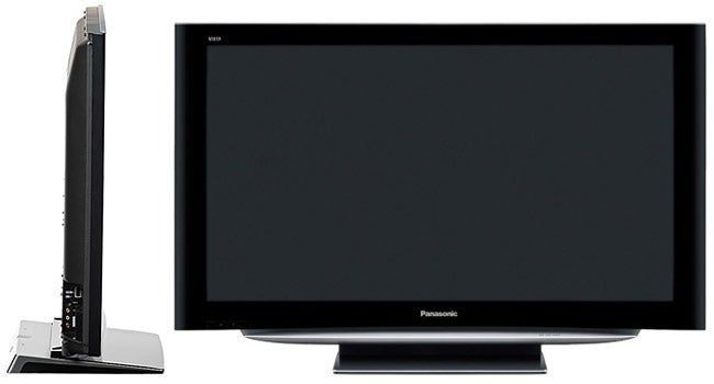 Panasonic Viera TH-46PZ85 Plasma TV front and side view.Panasonic Viera TH-46PZ85 46-inch Plasma TV front and side view.