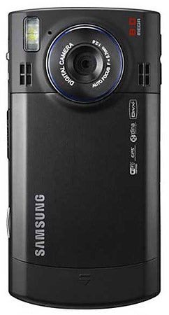 Samsung i8510 Innov8 mobile phone with camera lens.