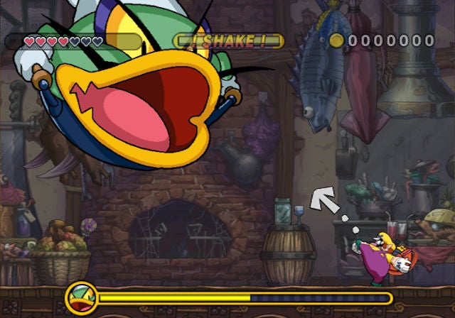 Screenshot of gameplay from Wario Land: The Shake Dimension game.Screenshot of gameplay from Wario Land: The Shake Dimension.